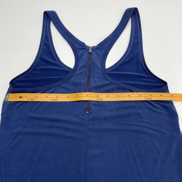 H&M Sleeveless Blue Tank Top Back Zipper Detail - Picture 5 of 12